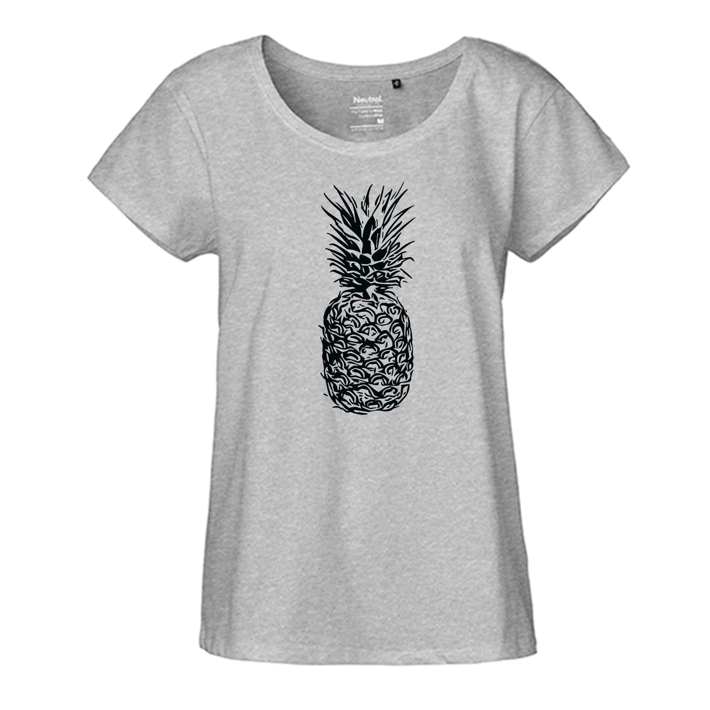 FairTrade Loose Fit Ladies T-Shirt 'Origami Ship' organic cotton