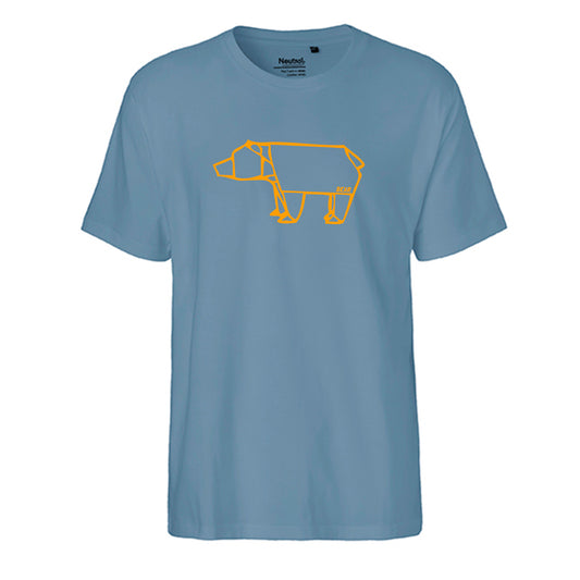 FairTrade men's t-shirt 'Deer Origami' organic cotton