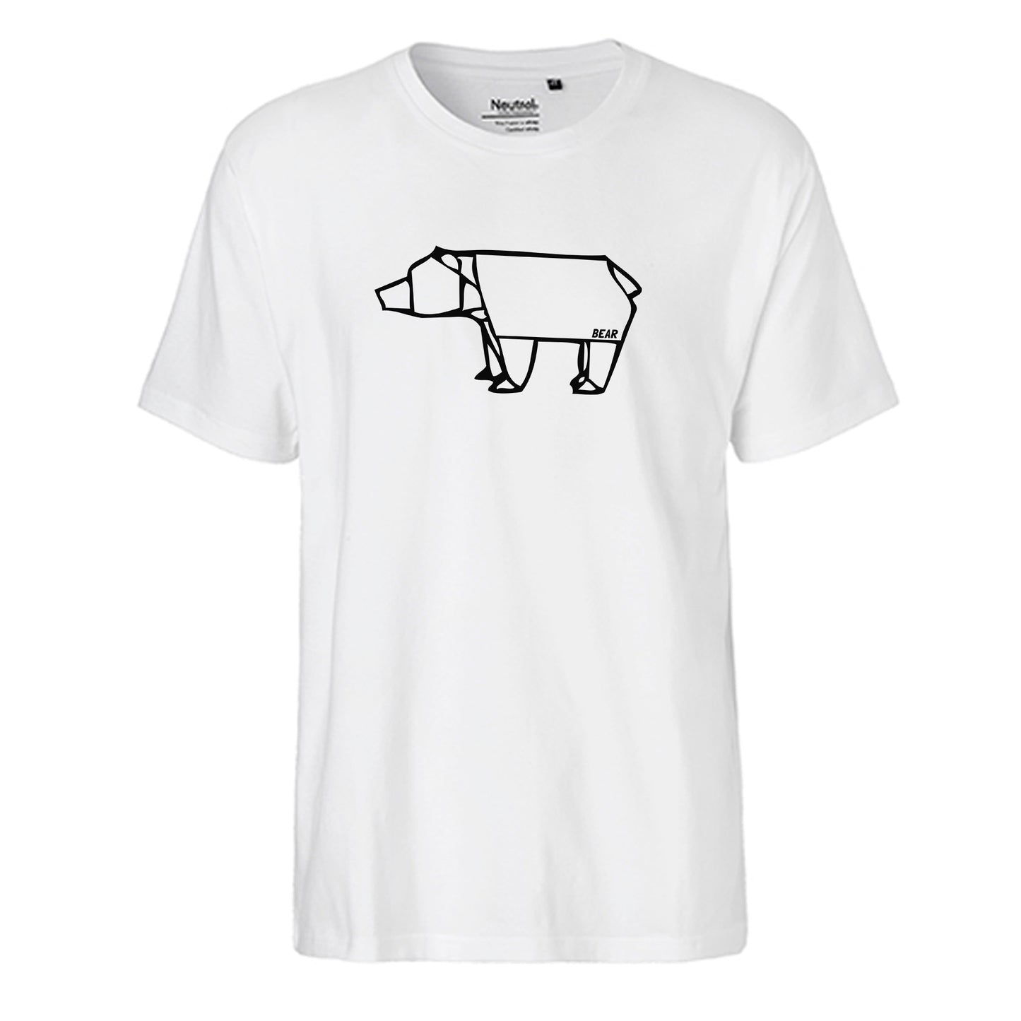 FairTrade men's t-shirt 'Bear - origami' organic cotton