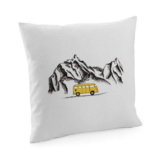 Kissenbezug / cushion cover / Motiv: Berg Camper