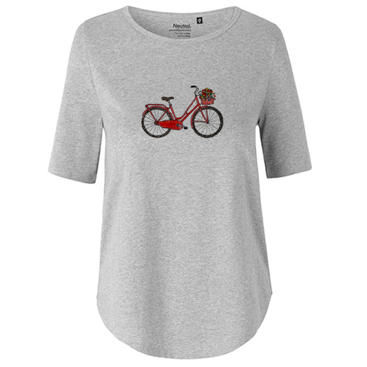 T-Shirt Damen FairTrade Oversized Half Sleeve "Holland Rad"