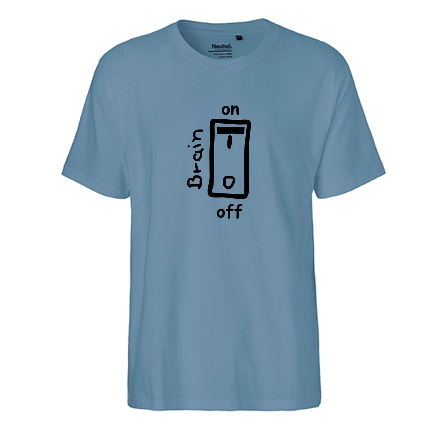 FairTrade Herren T-Shirt 'Brain On/Off' Bio-Baumwolle