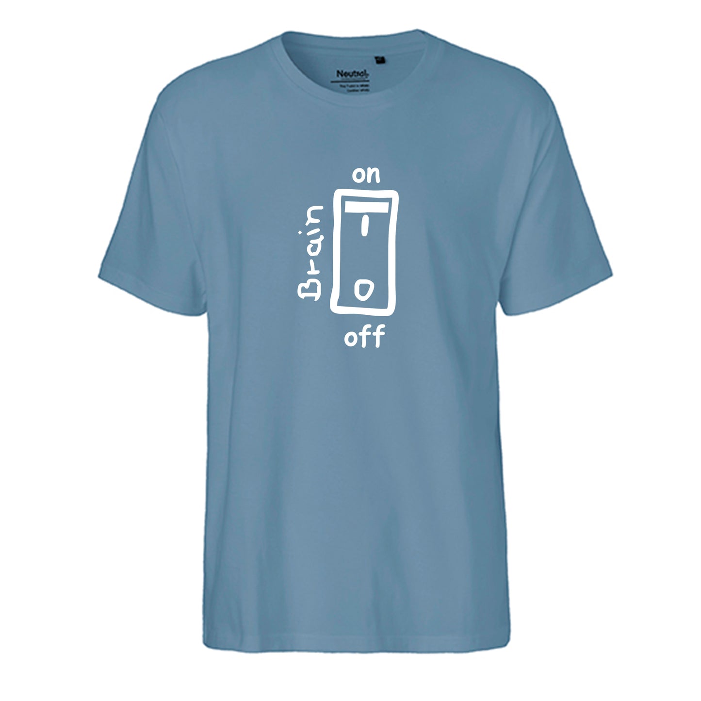 FairTrade Herren T-Shirt 'Brain On/Off' Bio-Baumwolle