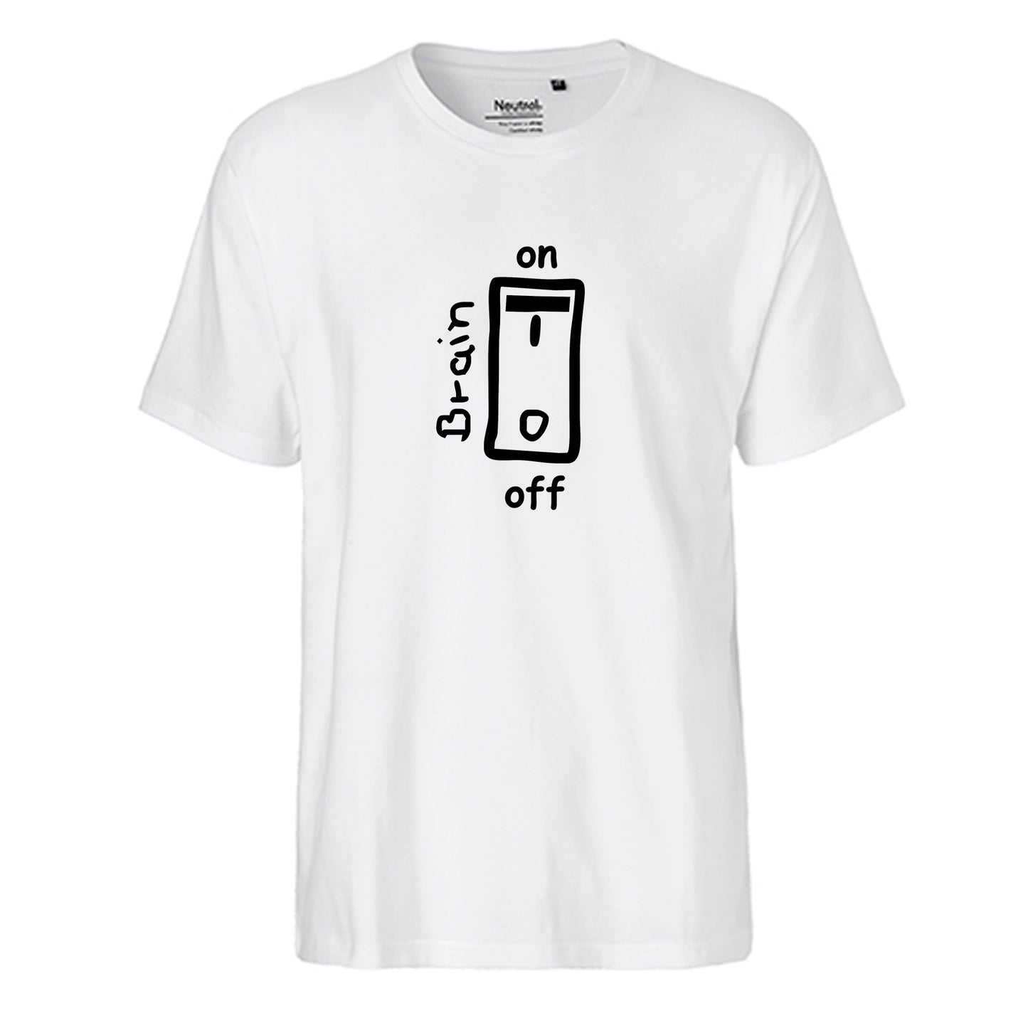 FairTrade Herren T-Shirt 'Brain On/Off' Bio-Baumwolle