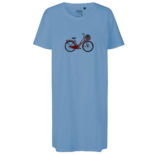 Kopie von Ladies´ Long Length T-Shirt | Motiv: Hollandrad Blumenkorb | Bio-BW