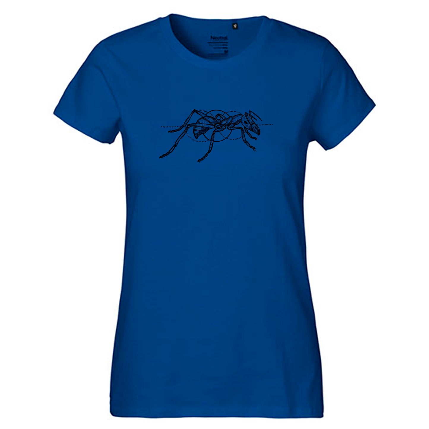 Fair-trade women's t-shirt 'Ant drawn' 100% organic cotton