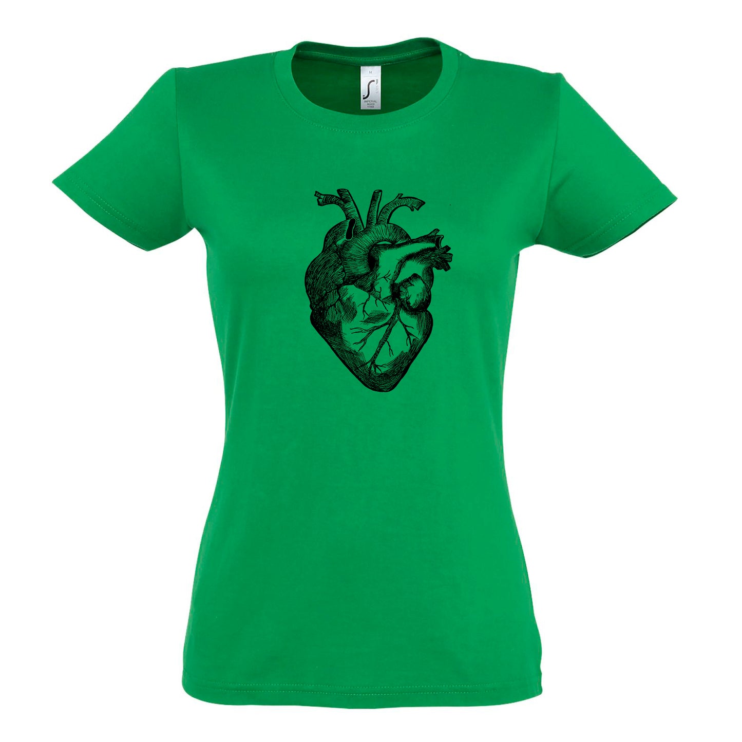 FairWear women's t-shirt 'anatomical heart' drawn cotton