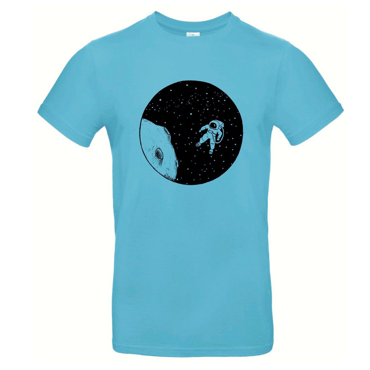 FairWear Herren T-Shirt 'Astronaut gezeichnet' Baumwolle