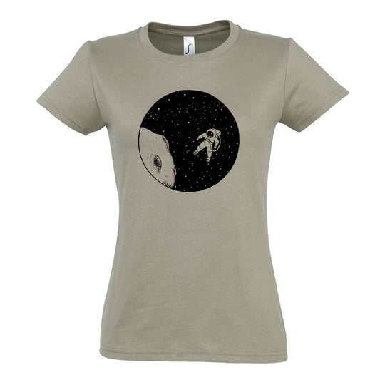 FairWear Damen T-Shirt 'Astronaut - gezeichnet' gezeichnet  Baumwolle