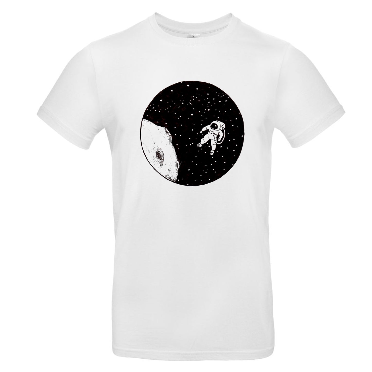 FairWear Herren T-Shirt 'Astronaut gezeichnet' Baumwolle