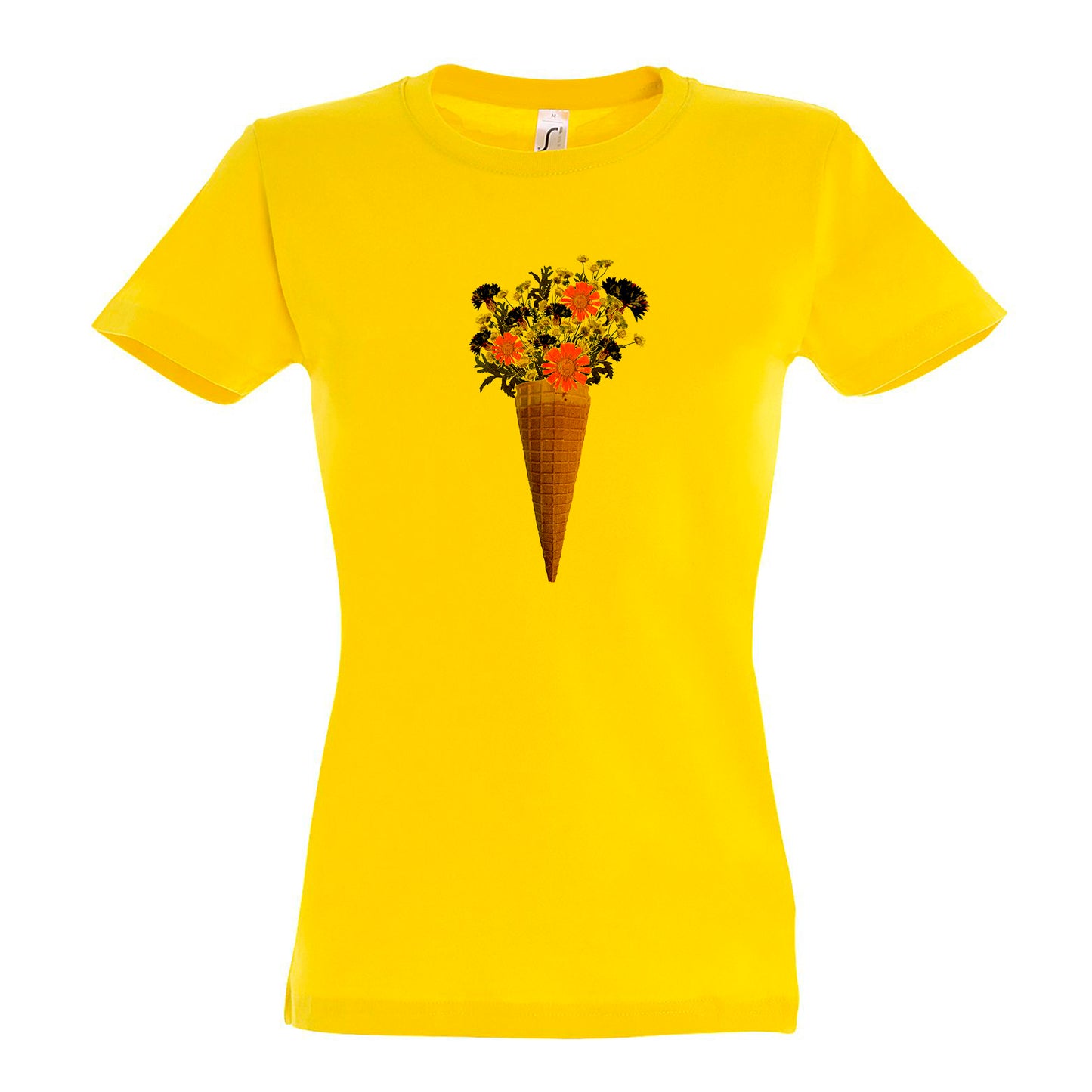 FairWear Damen T-Shirt 'Blumeneis' -  gezeichnet  Baumwolle