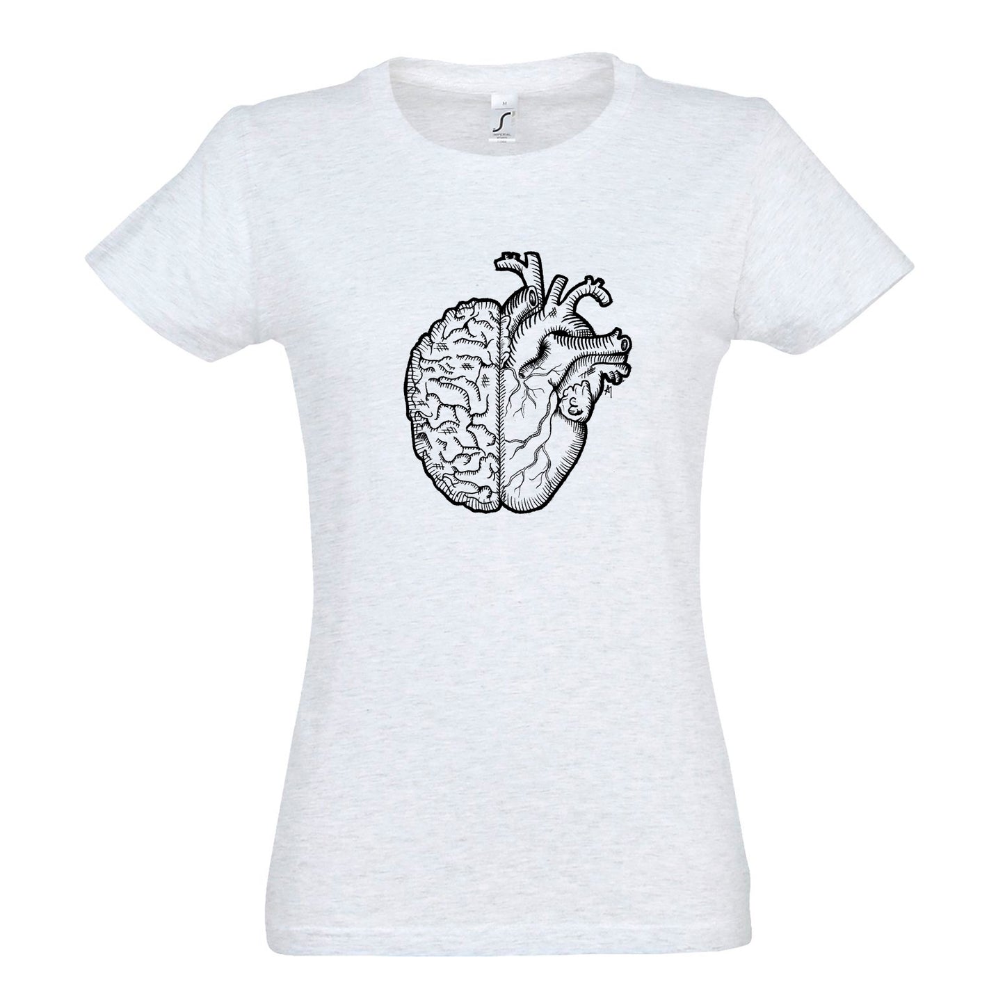 FairWear women's t-shirt 'Heart and Mind' drawn cotton