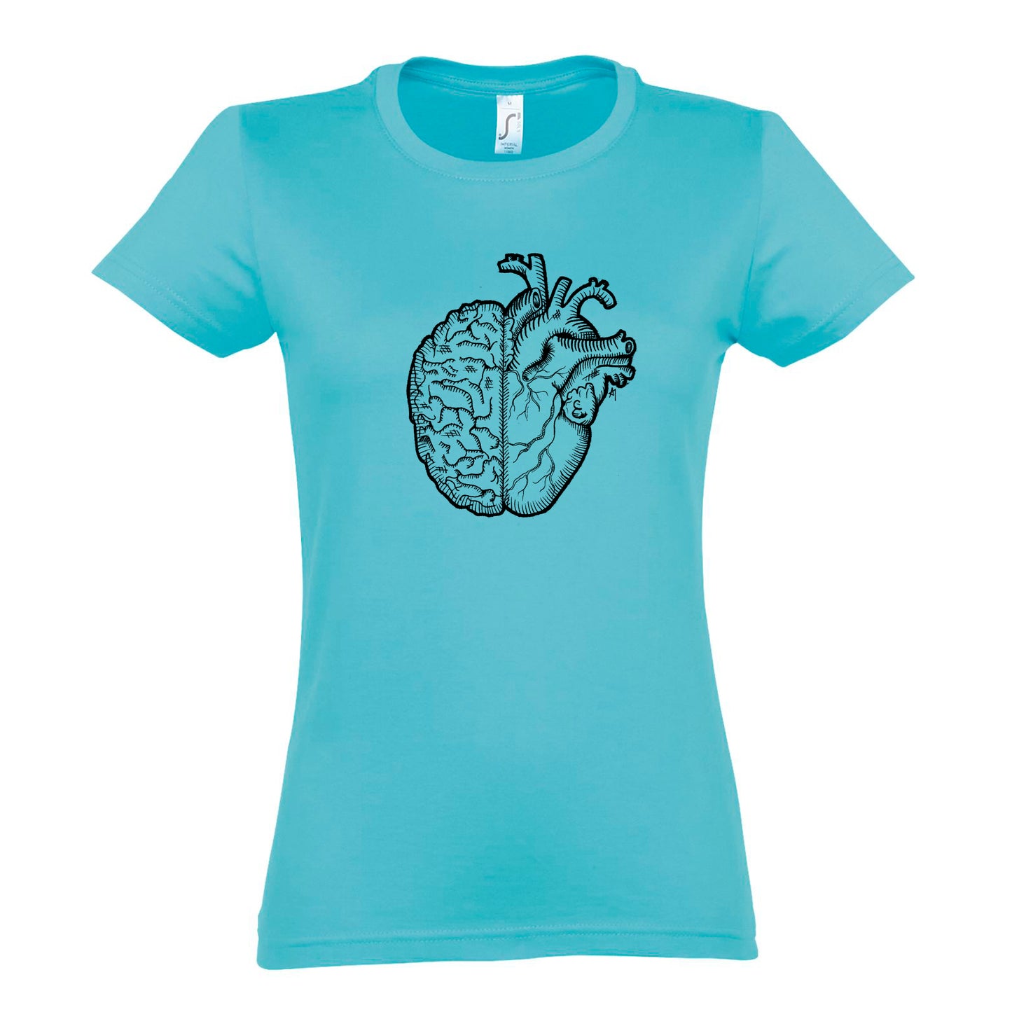 FairWear women's t-shirt 'Heart and Mind' drawn cotton