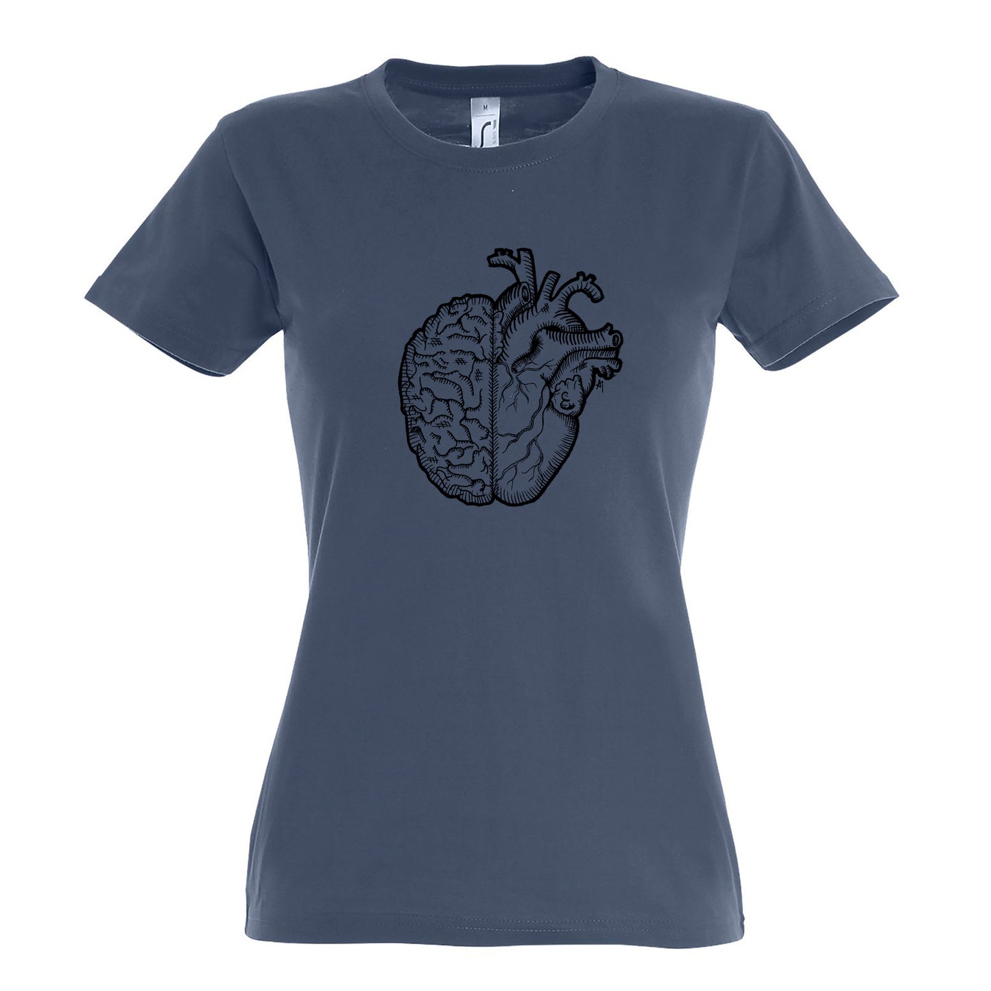 FairWear women's t-shirt 'Heart and Mind' drawn cotton