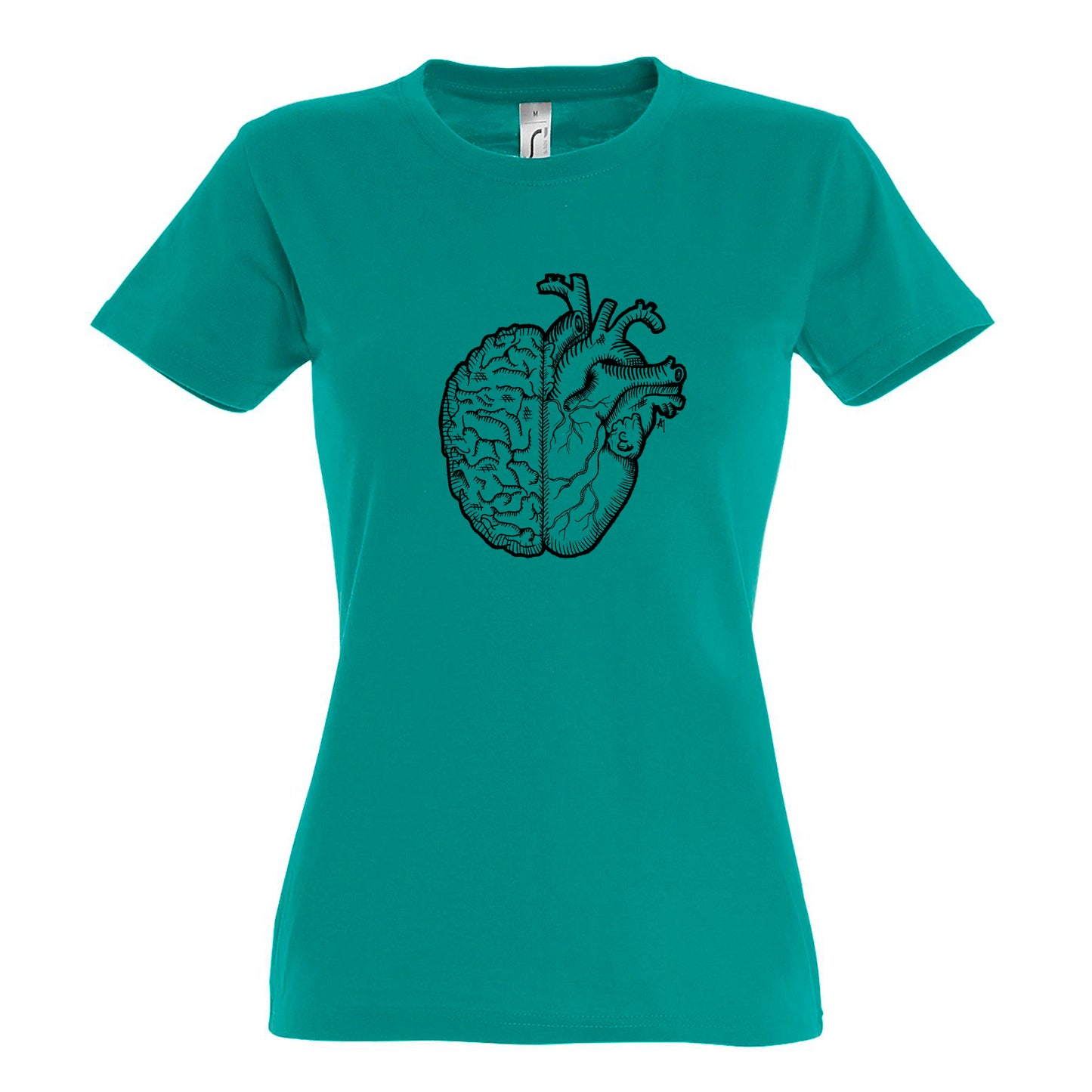 FairWear women's t-shirt 'Heart and Mind' drawn cotton