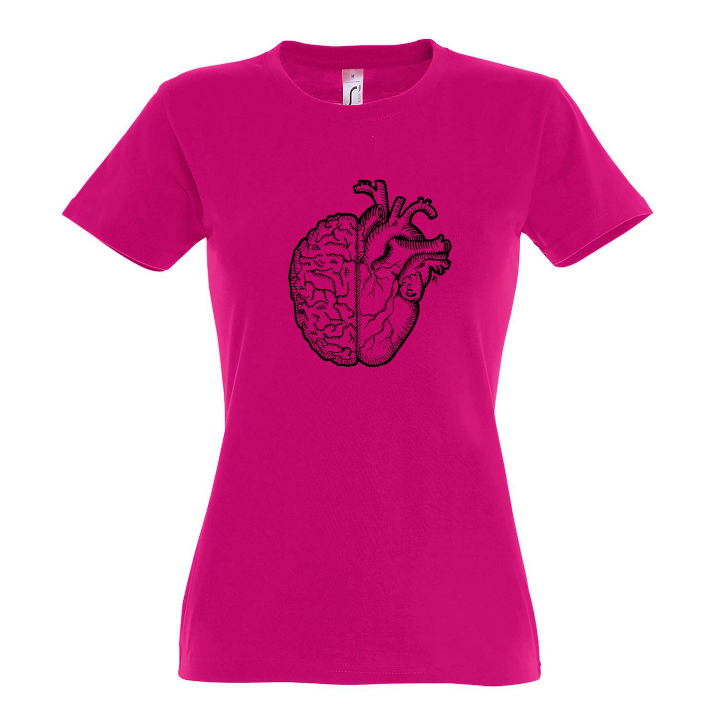 FairWear women's t-shirt 'Heart and Mind' drawn cotton