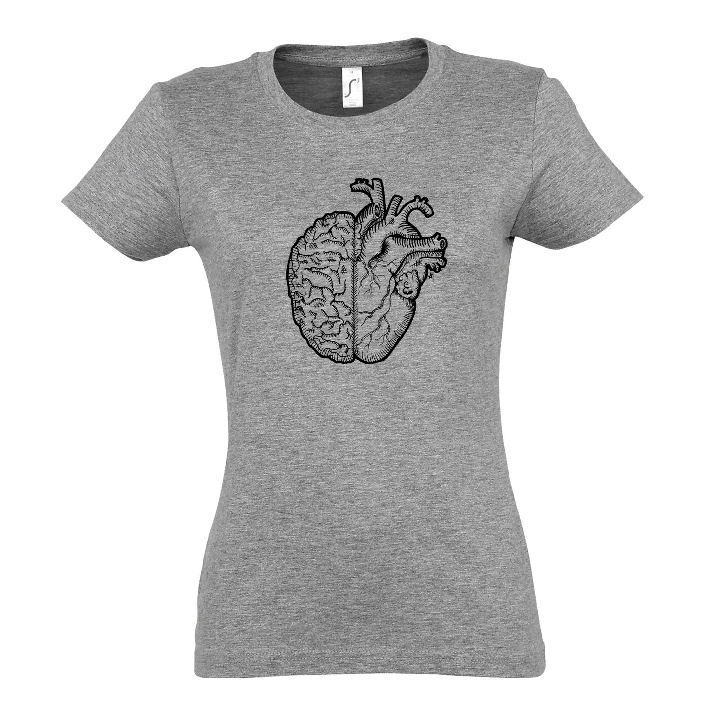 FairWear women's t-shirt 'Heart and Mind' drawn cotton