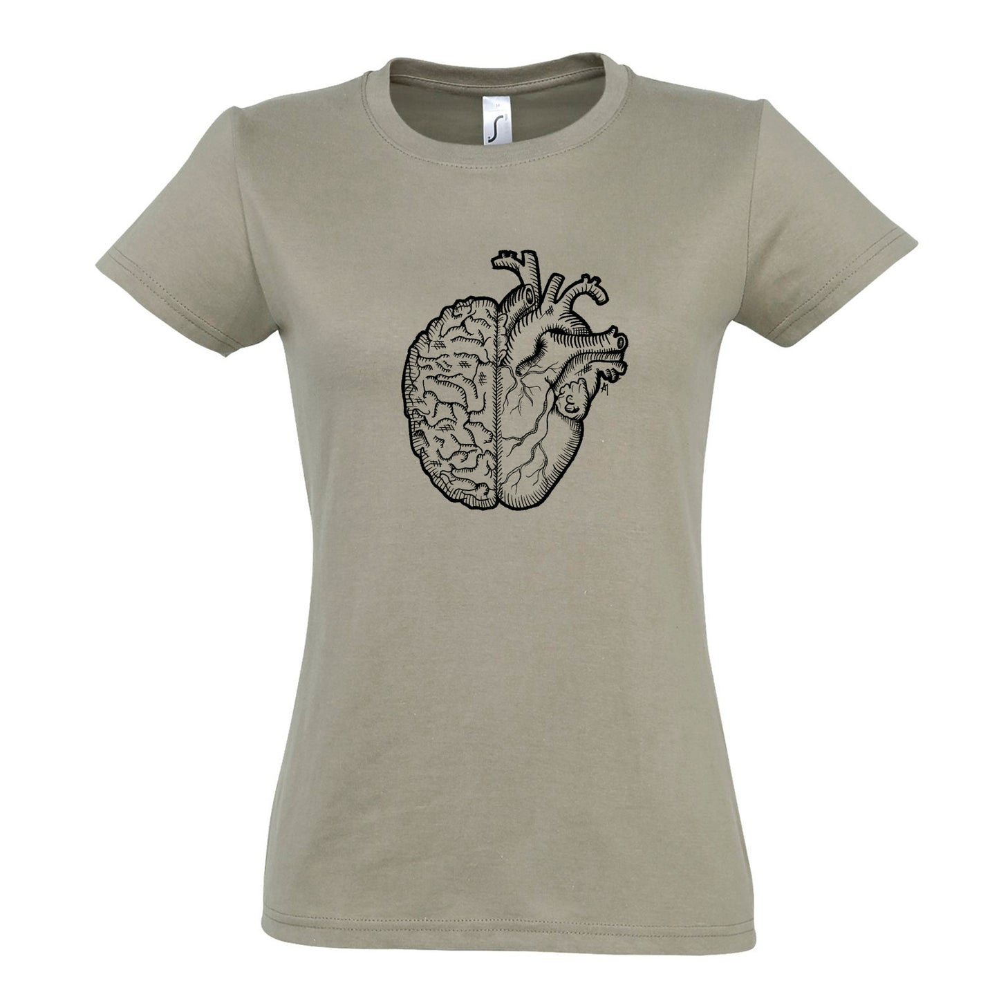 FairWear women's t-shirt 'Heart and Mind' drawn cotton