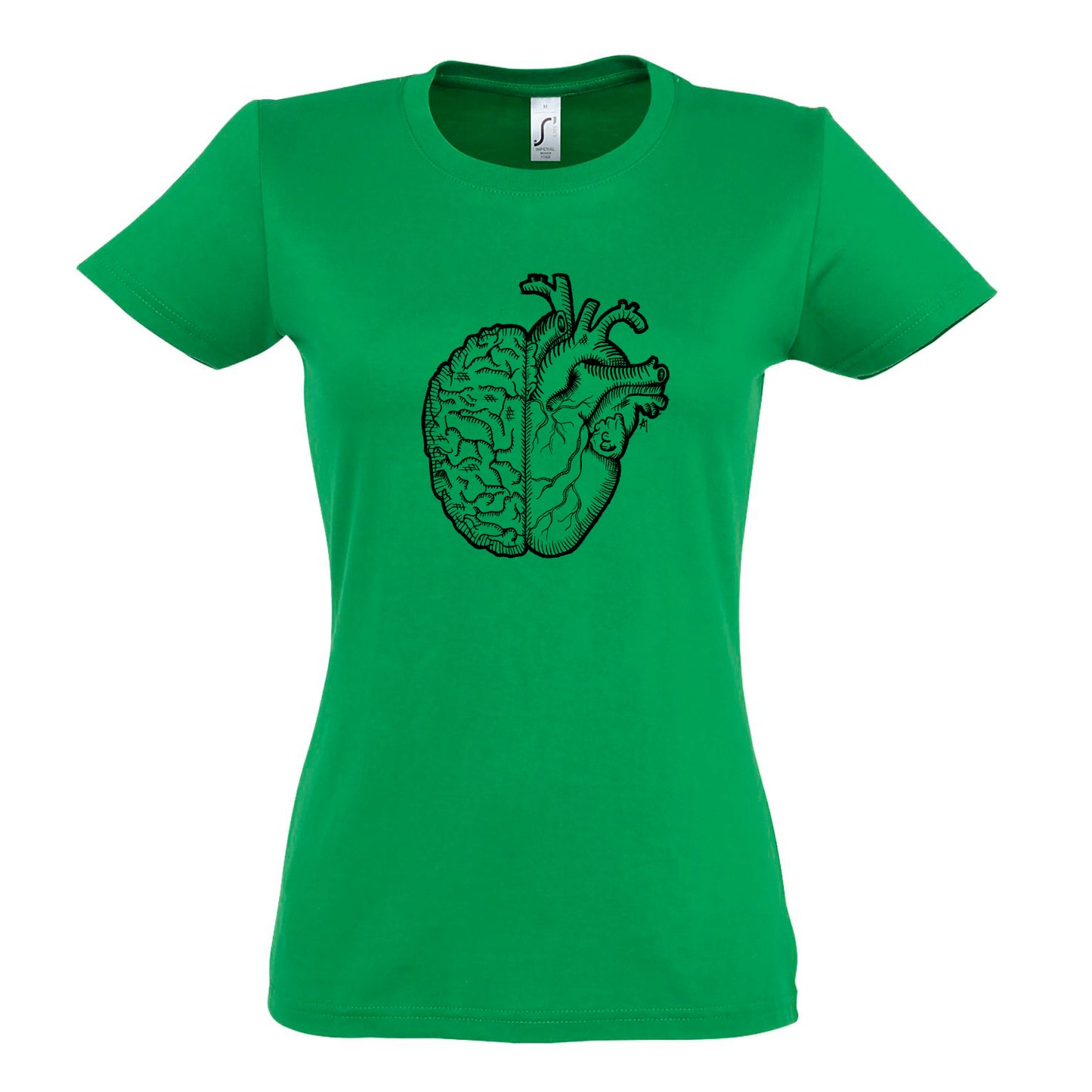 FairWear women's t-shirt 'Heart and Mind' drawn cotton