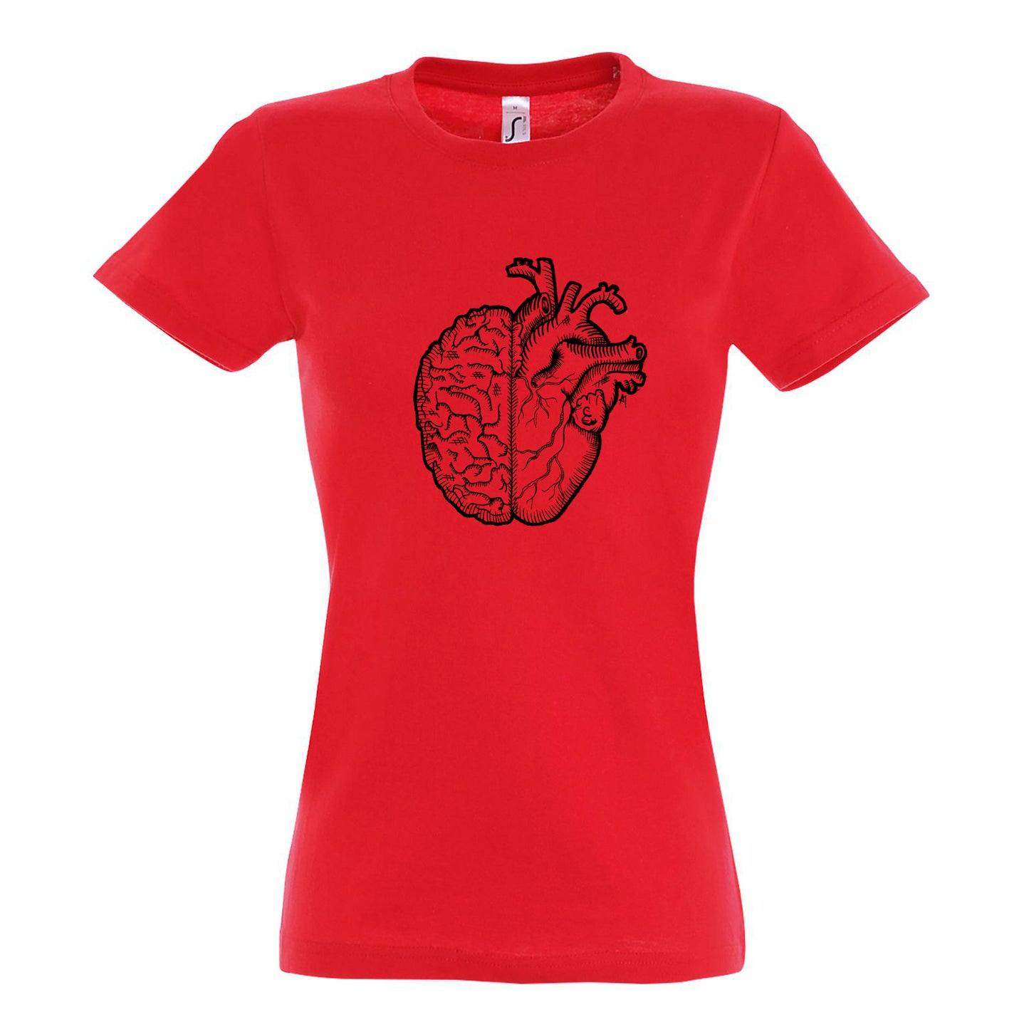 FairWear women's t-shirt 'Heart and Mind' drawn cotton