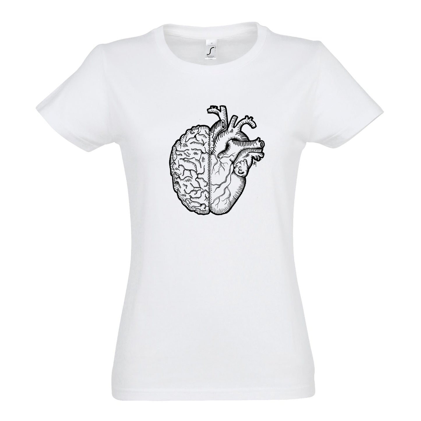 FairWear women's t-shirt 'Heart and Mind' drawn cotton