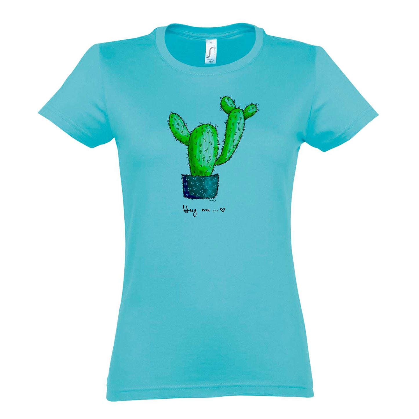 FairWear women's t-shirt 'Hug me' - drawn cotton