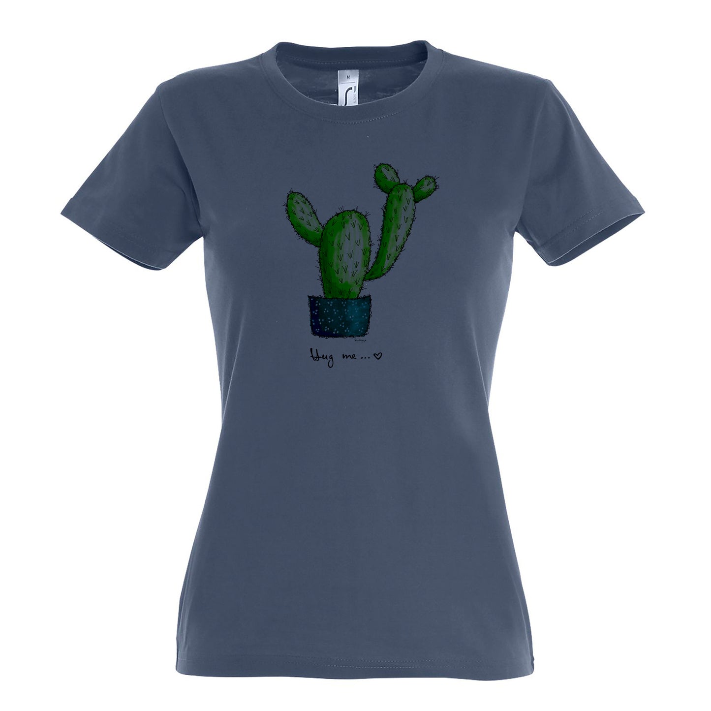 FairWear women's t-shirt 'Hug me' - drawn cotton