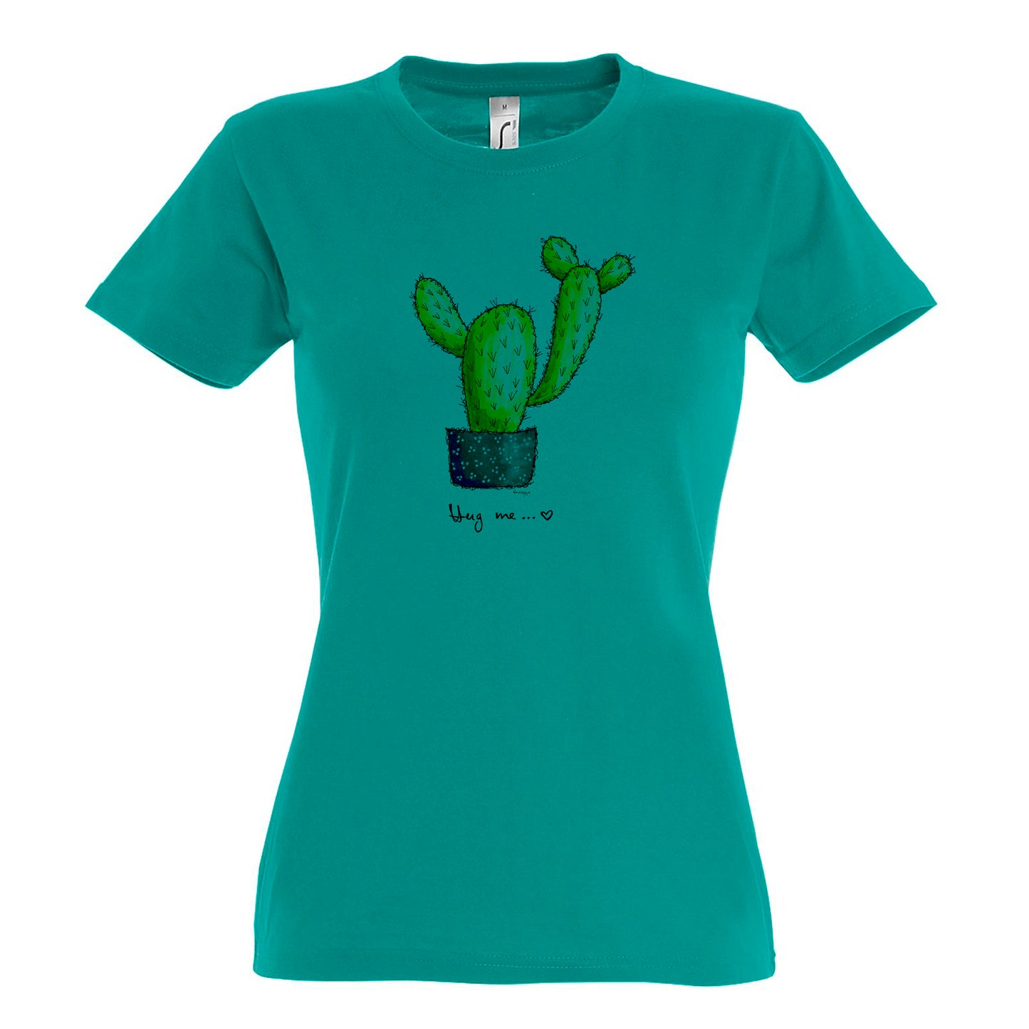 FairWear Damen T-Shirt 'Hug me' - gezeichnet  Baumwolle