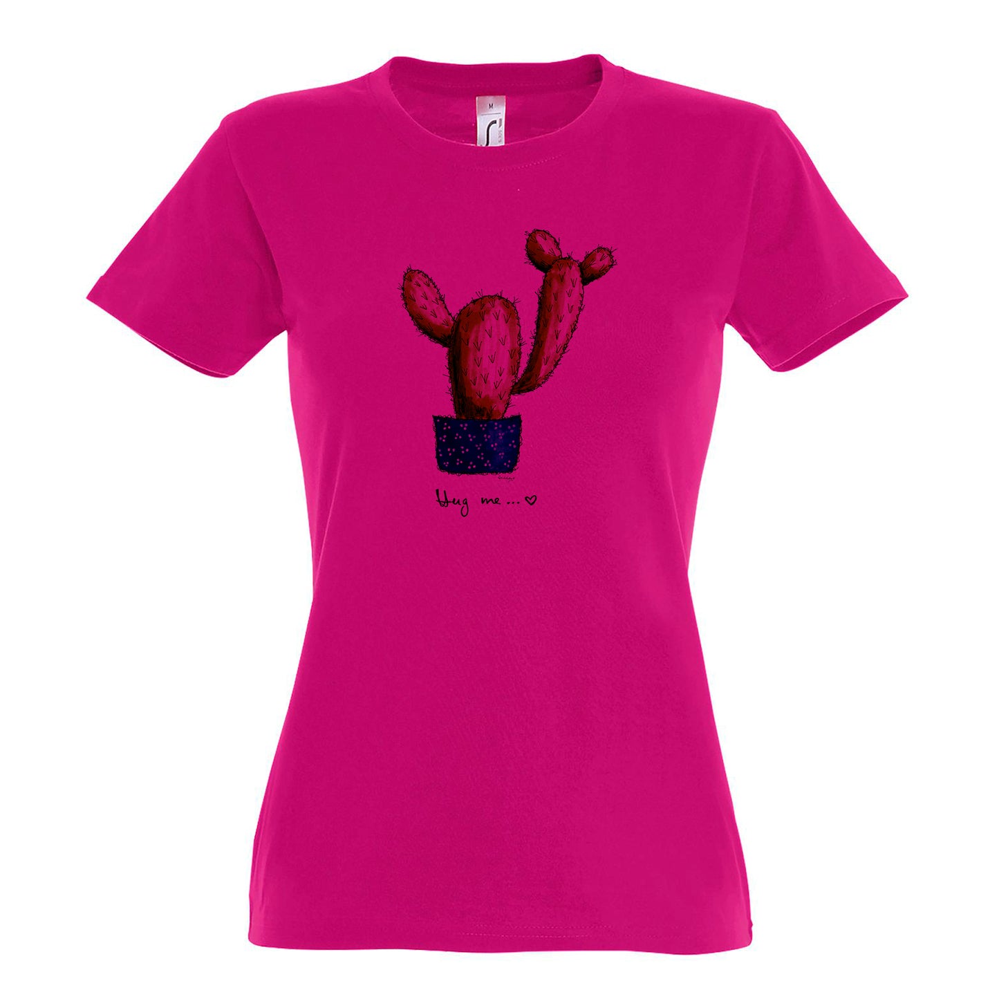 FairWear women's t-shirt 'Hug me' - drawn cotton