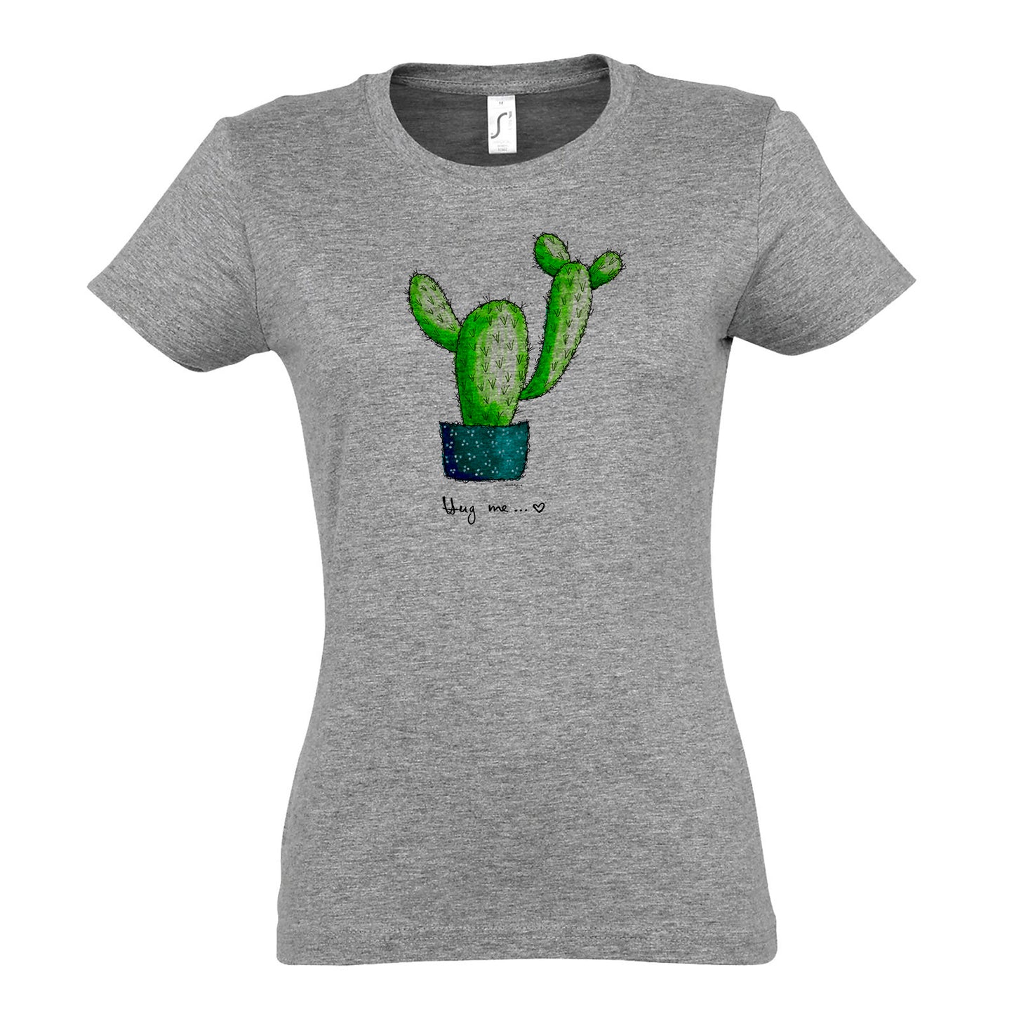 FairWear women's t-shirt 'Hug me' - drawn cotton