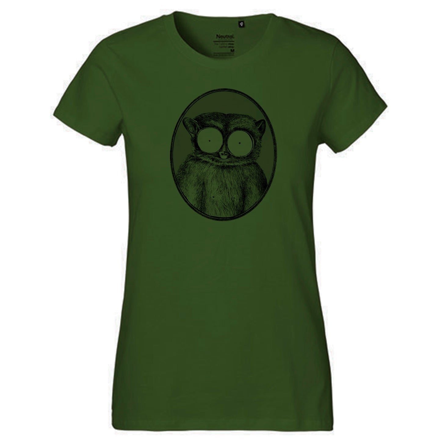 Fair-trade women's t-shirt 'Maki drawn' 100% organic cotton