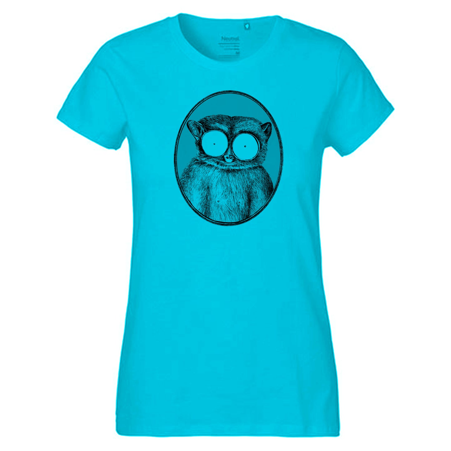 Fair-trade women's t-shirt 'Maki drawn' 100% organic cotton