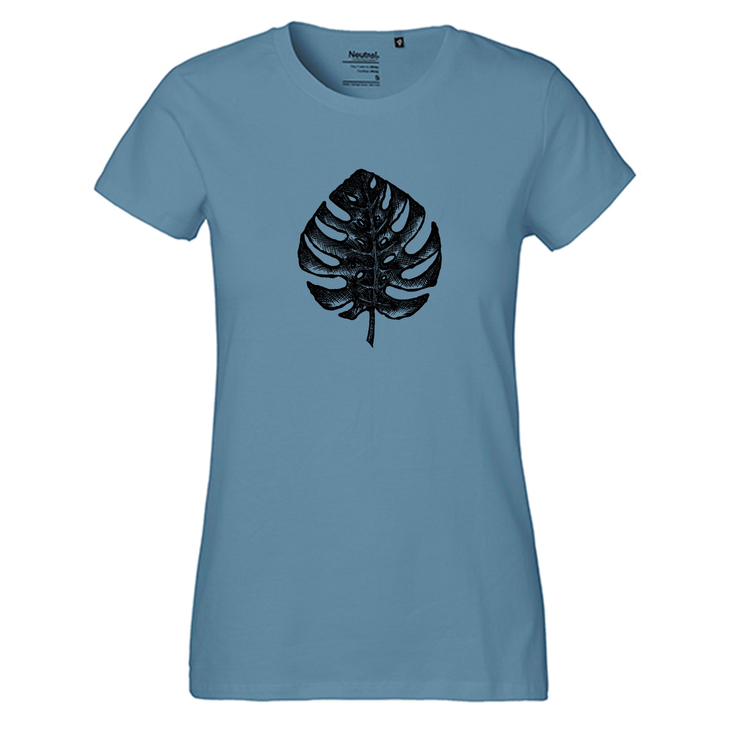 Fair-trade women's t-shirt 'Monstera' 100% organic cotton