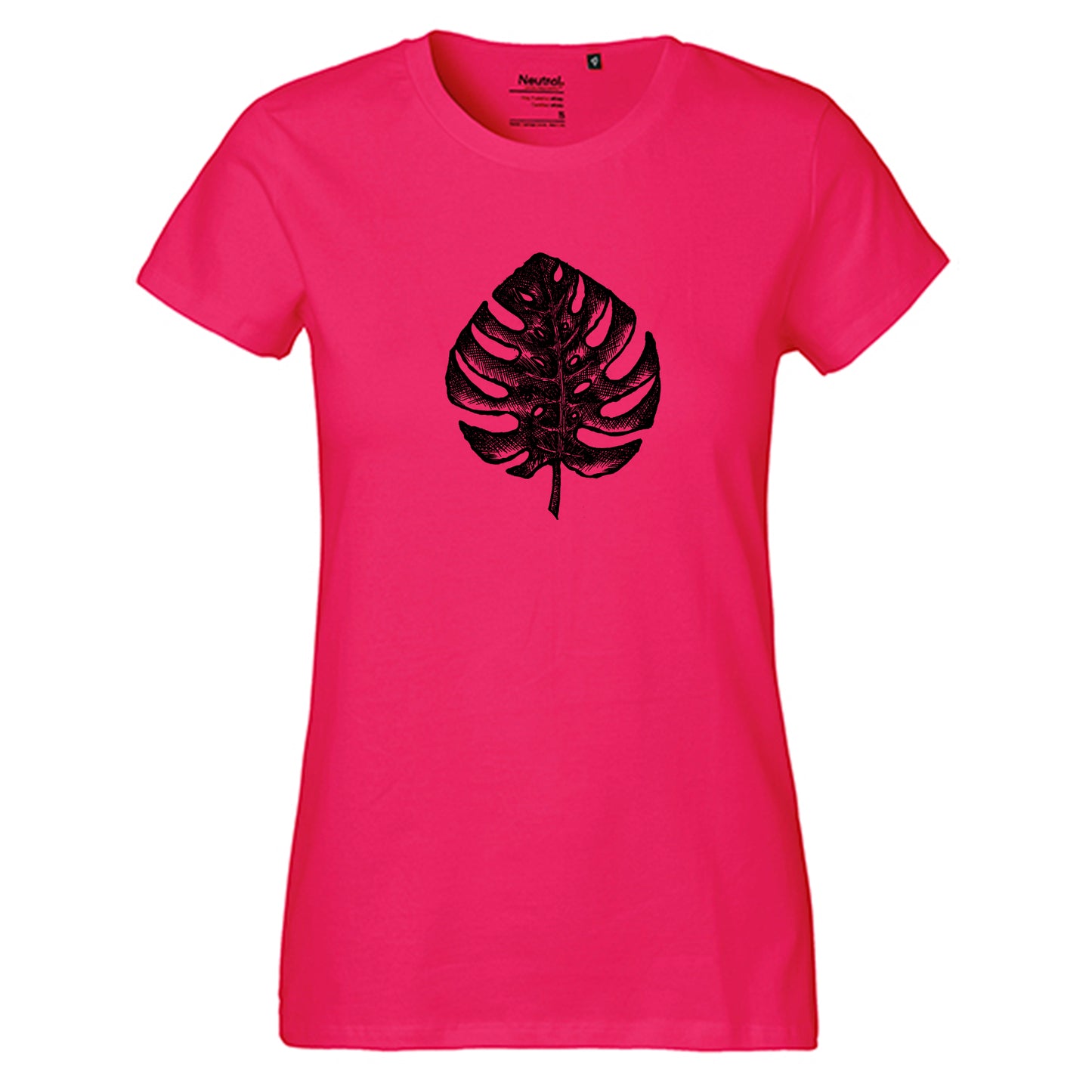 Fair-trade women's t-shirt 'Monstera' 100% organic cotton