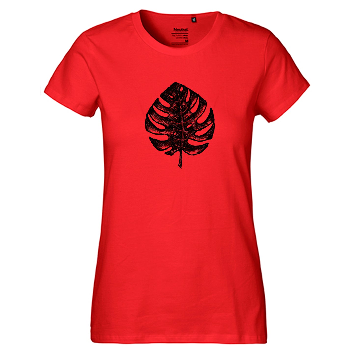 Fair-trade women's t-shirt 'Monstera' 100% organic cotton