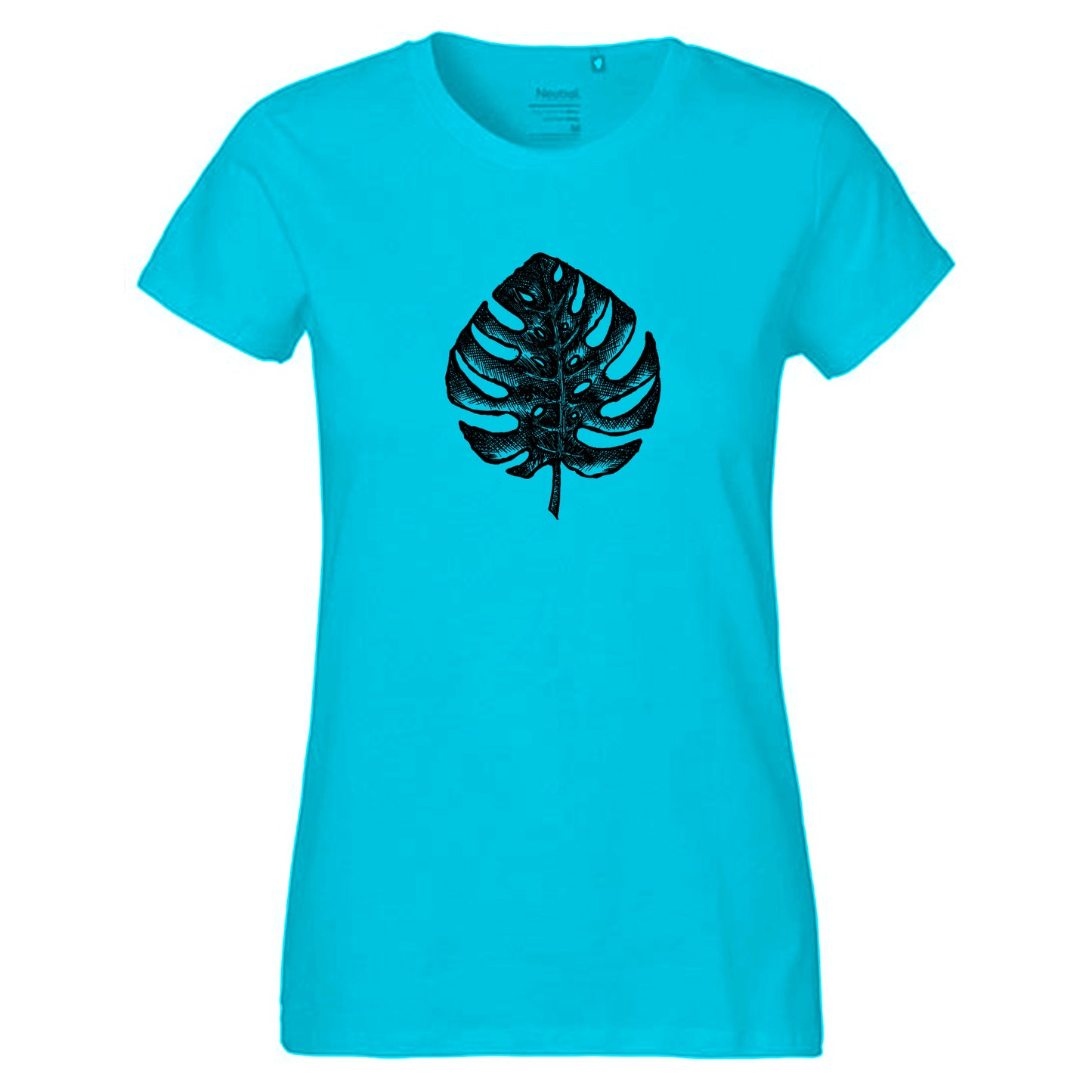 Fair-trade women's t-shirt 'Monstera' 100% organic cotton