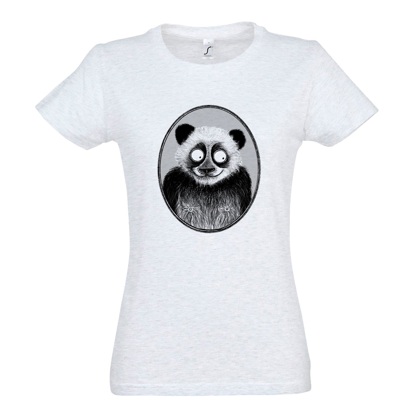 FairWear Damen T-Shirt 'Panda gezeichnet' Baumwolle