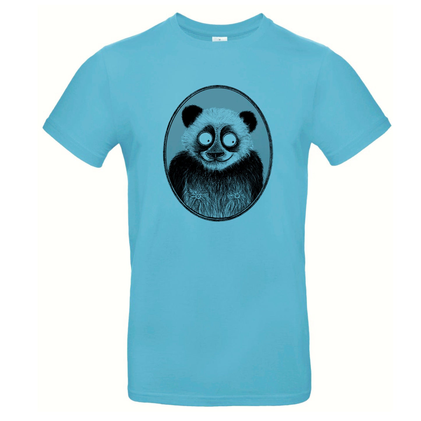 FairWear Herren T-Shirt 'Panda gezeichnet' Baumwolle