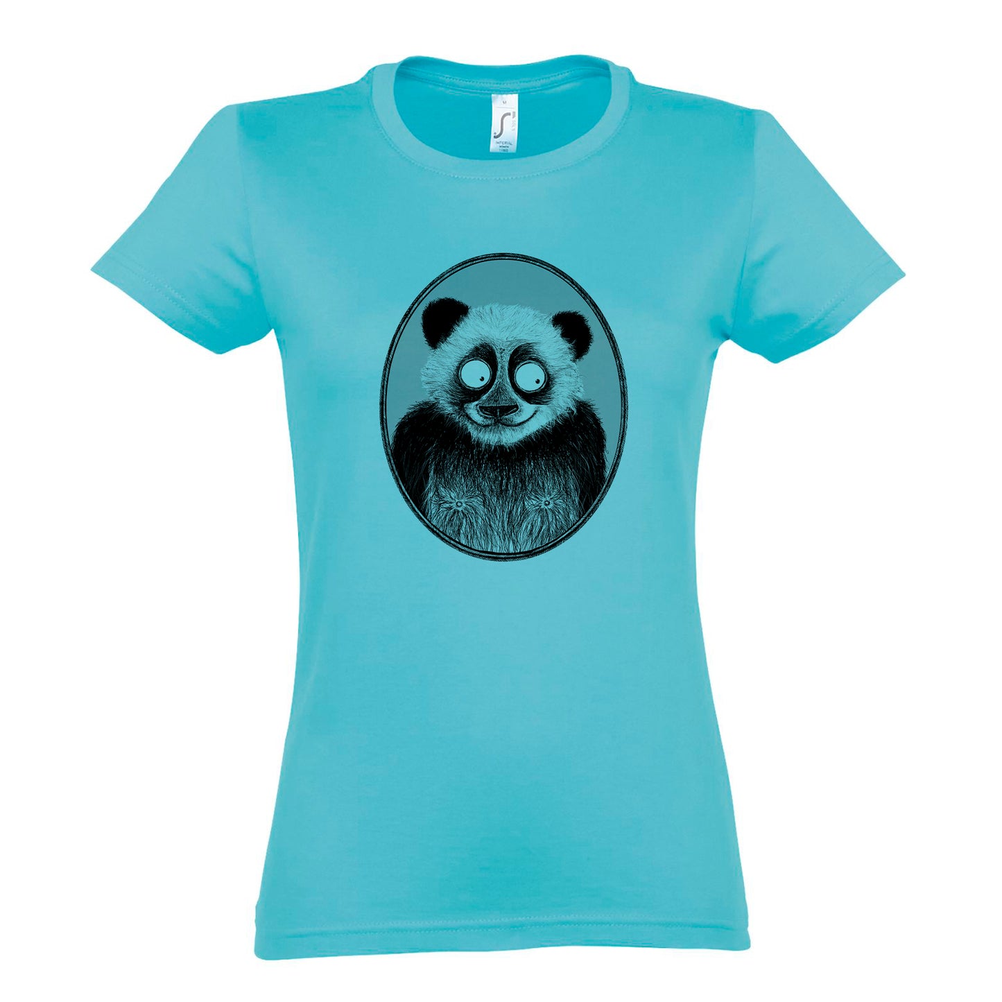 FairWear Damen T-Shirt 'Panda gezeichnet' Baumwolle