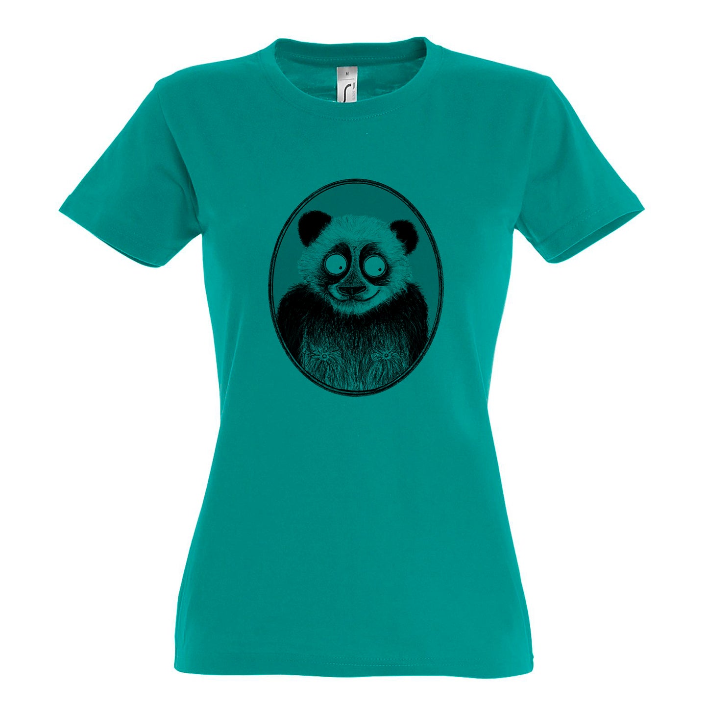 FairWear Damen T-Shirt 'Panda gezeichnet' Baumwolle