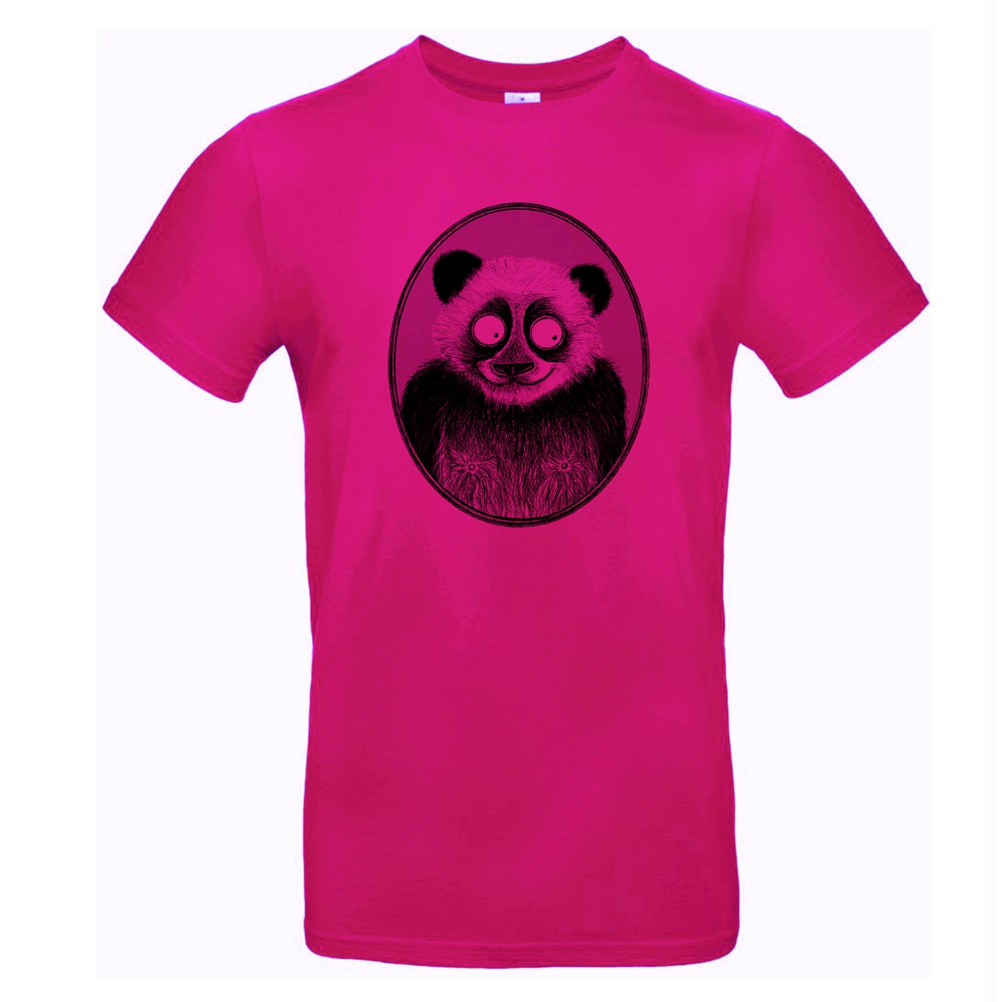 FairWear Herren T-Shirt 'Panda gezeichnet' Baumwolle