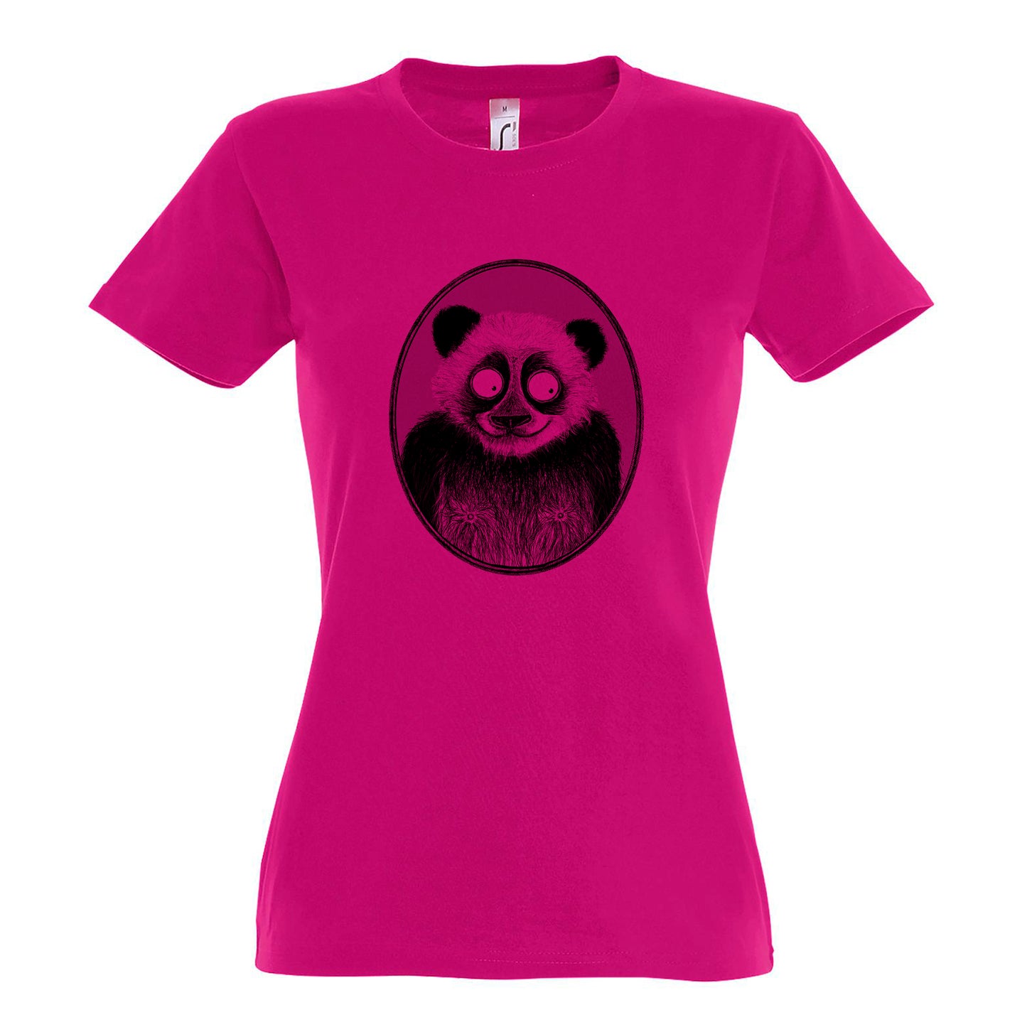 FairWear Damen T-Shirt 'Panda gezeichnet' Baumwolle