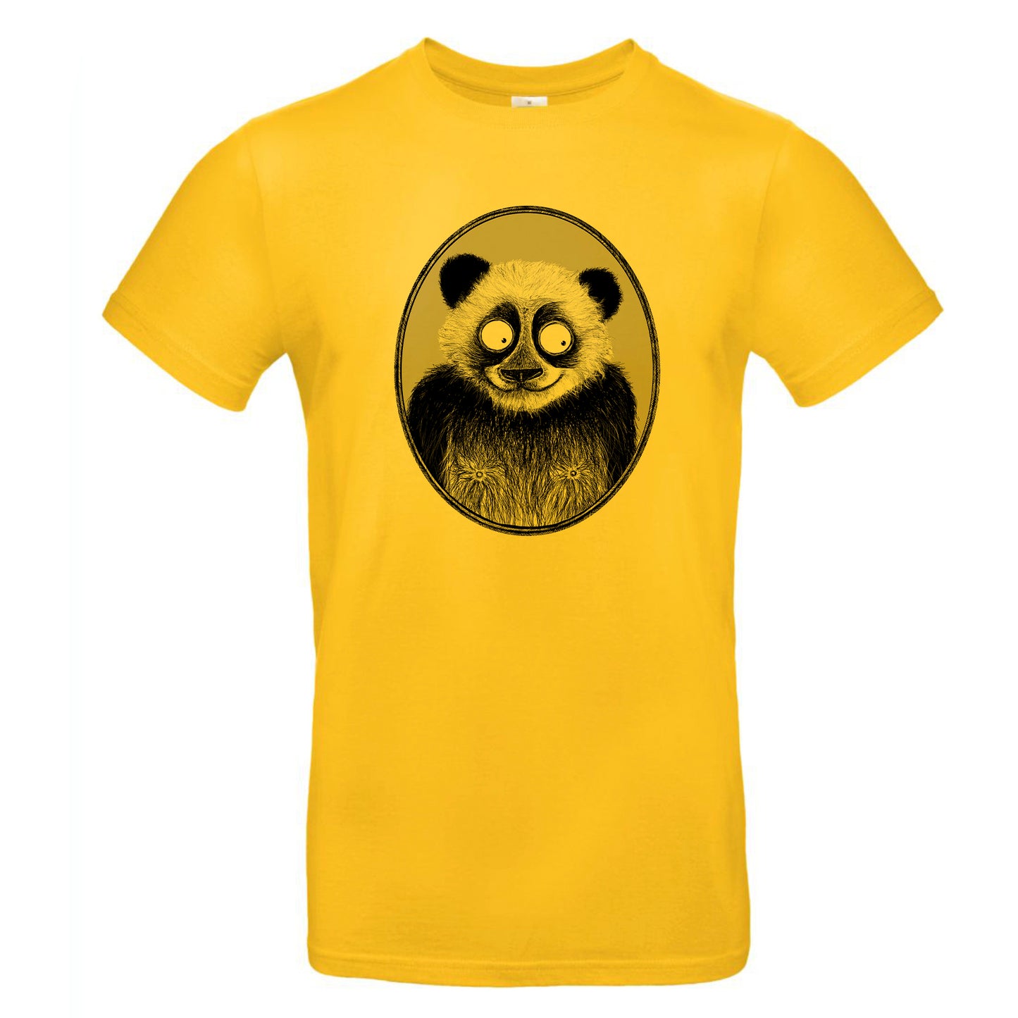 FairWear Herren T-Shirt 'Panda gezeichnet' Baumwolle