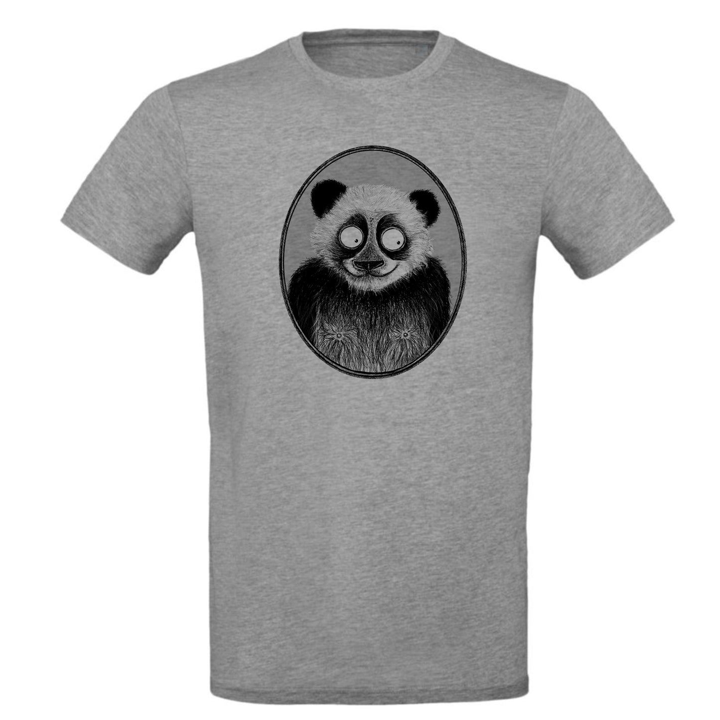 FairWear Herren T-Shirt 'Panda gezeichnet' Baumwolle