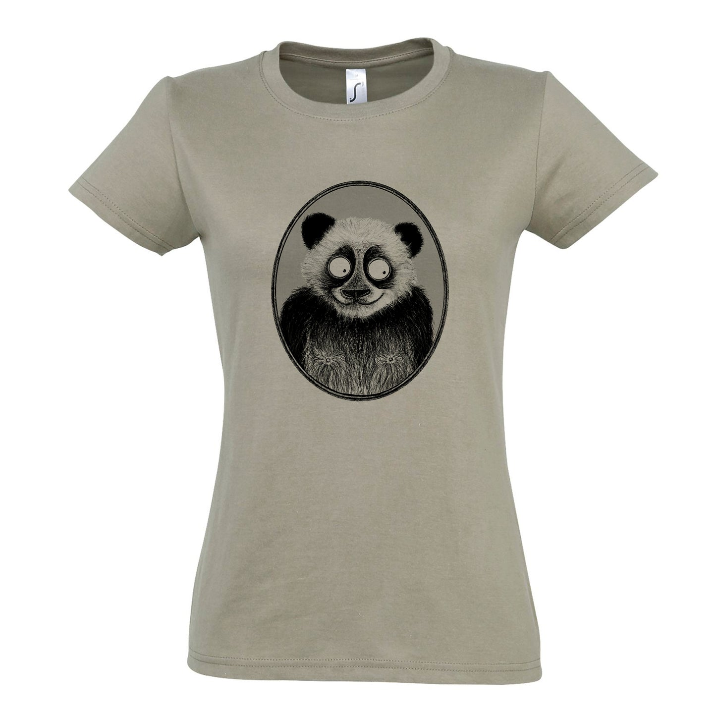 FairWear Damen T-Shirt 'Panda gezeichnet' Baumwolle