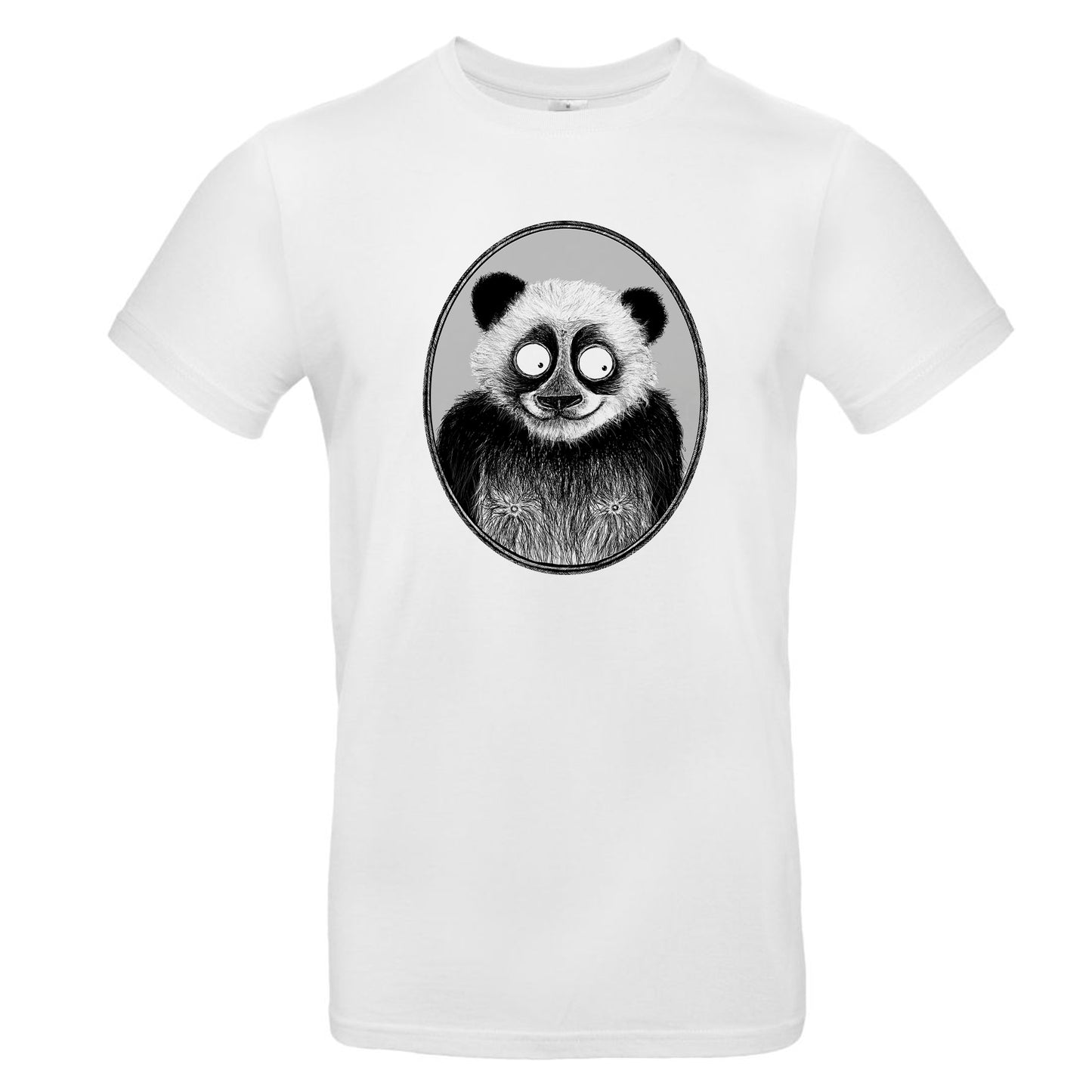 FairWear Herren T-Shirt 'Panda gezeichnet' Baumwolle