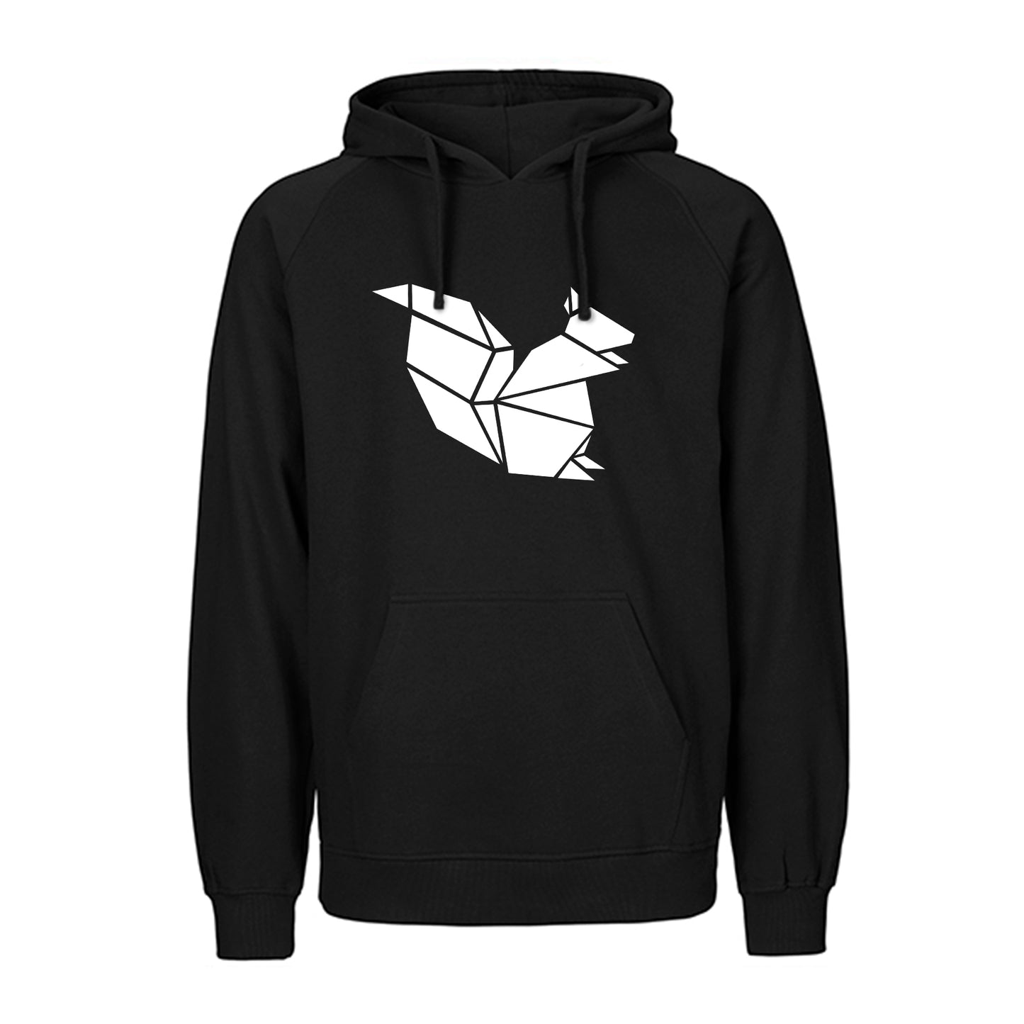 FairTrade hoodie/hoodie 'squirrel origami' 100% organic cotton