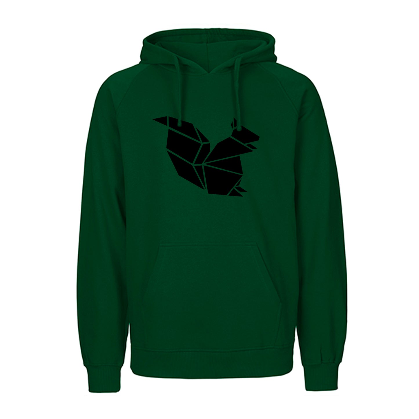 FairTrade hoodie/hoodie 'squirrel origami' 100% organic cotton