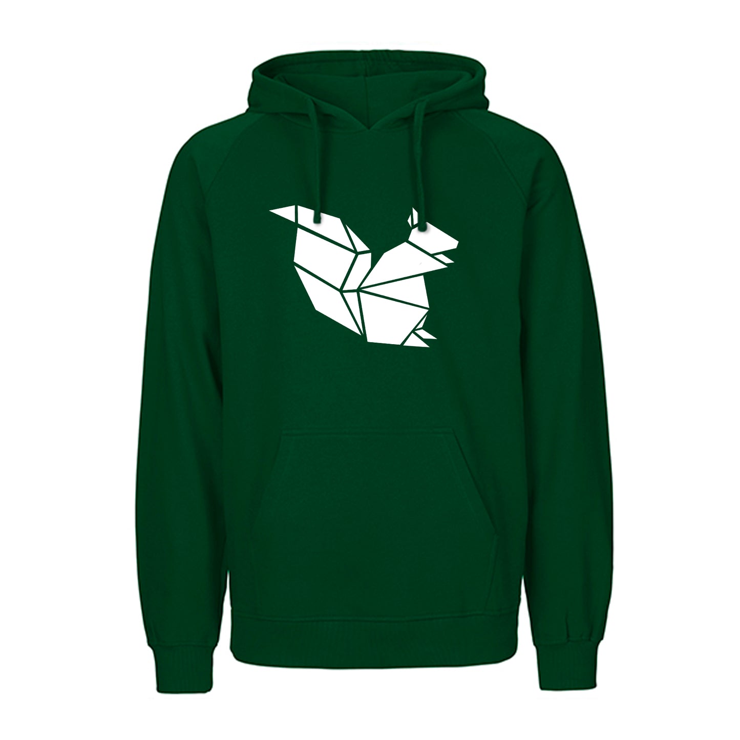 FairTrade Kapuzenpulli/Hoodie 'Eichhörnchen origami' 100% Bio-Baumwolle