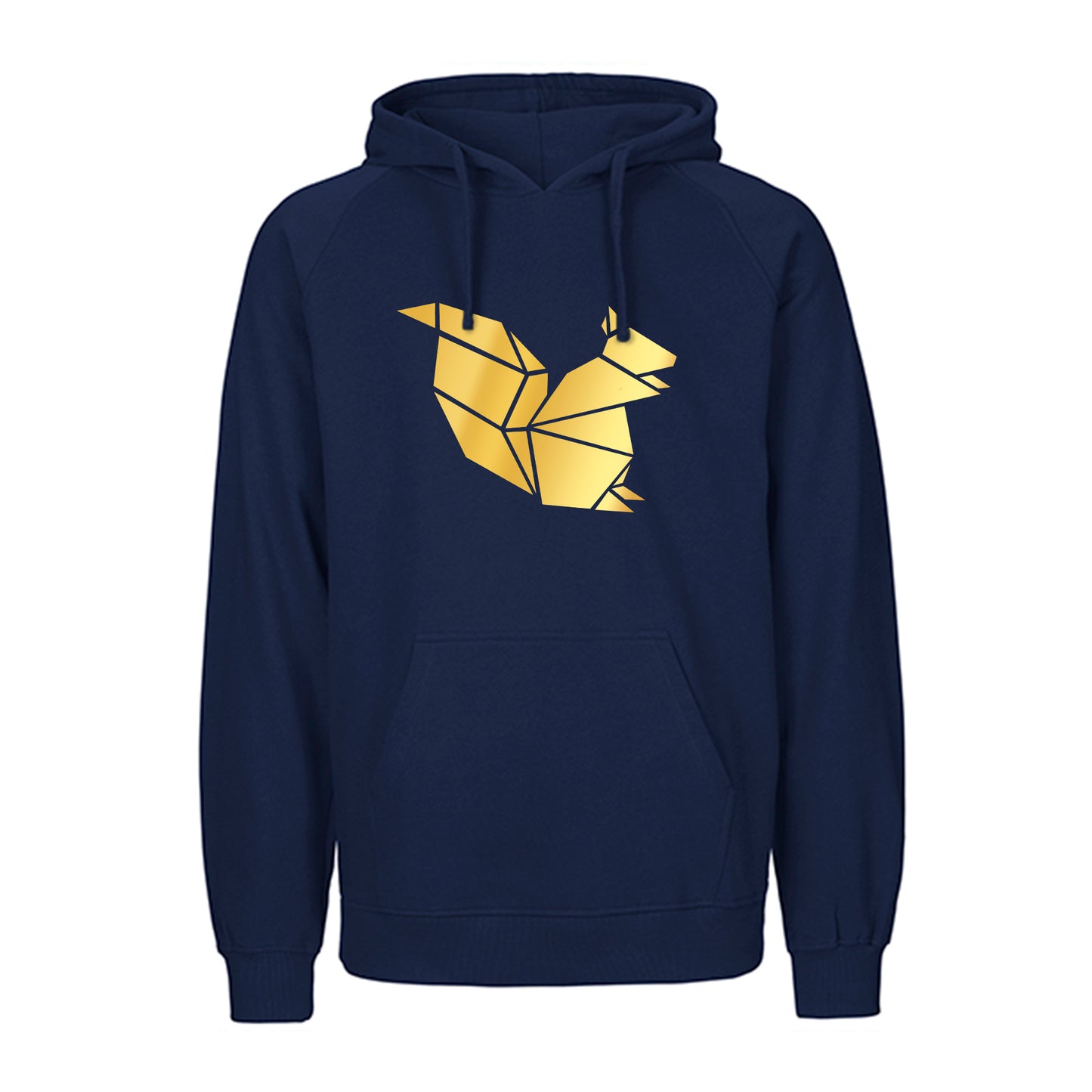 FairTrade hoodie/hoodie 'squirrel origami' 100% organic cotton